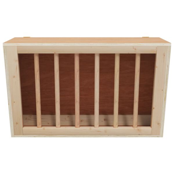 vidaXL Rabbit Hay Feeder 37x18.5x23 cm Solid Wood Fir
