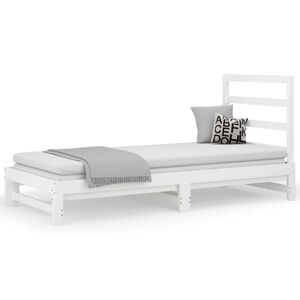 vidaXL Pull-out Day Bed without Mattress White 2x(90x200) cm