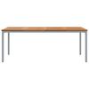 vidaXL Outdoor Table Natural and Grey 200 x 90 x 75 cm