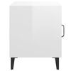 vidaXL Bedside Cabinets 2 pcs High Gloss White Engineered Wood