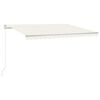 vidaXL Manual Retractable Awning 450x300 cm Cream
