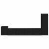 vidaXL TV Cabinet Set Wall-mounted 3 pcs Black Engineered Wood