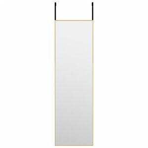 vidaXL Door Mirror Gold 30x100 cm Glass and Aluminium