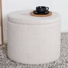 Venture Home Pouffe Dunken 51x51x43 cm Teddy White