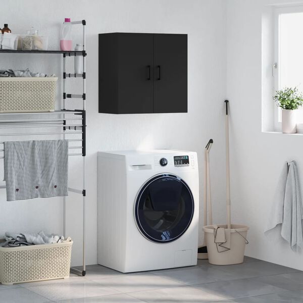 vidaXL Wall Cabinet Black 60x31x60 cm Engineered Wood