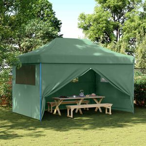 vidaXL Party Tent Green with Blue Frame Oxford Fabric