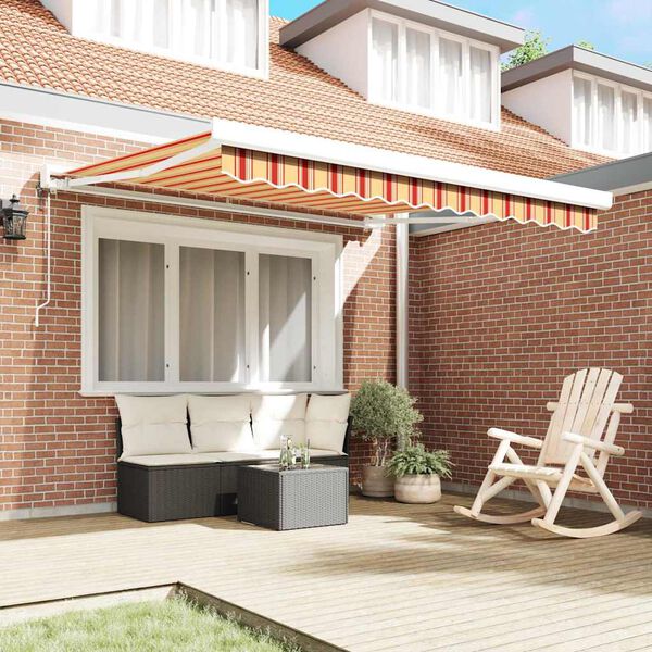 vidaXL Awning Yellow and Orange 350 x 250 x 165 cm