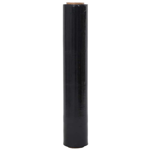 vidaXL Stretch Film 2 pcs Black 20 μm 50 cm x 150 m
