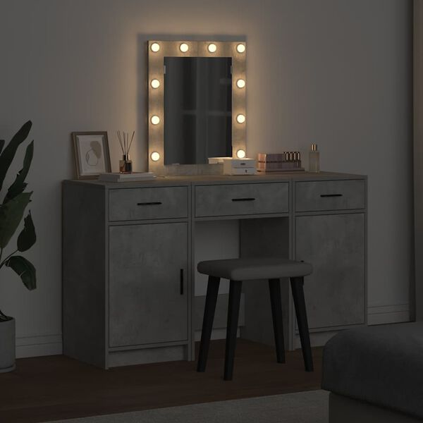 vidaXL Dressing Table with Door Grey 50 x 41 x 135 cm Engineered Wood