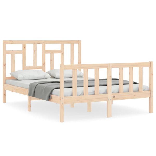 vidaXL Bed Frame without Mattress 140x200 cm Solid Wood Pine