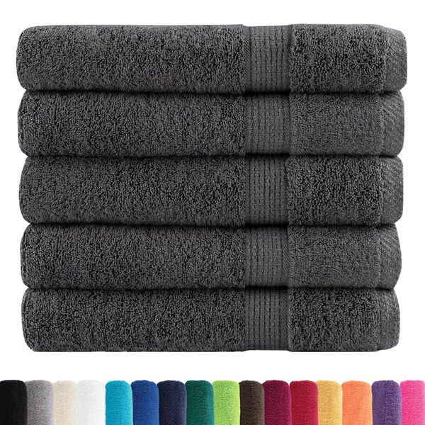 vidaXL Premium Sauna Towels "SOLUND" 50 pcs Anthracite 80x200 cm 600 gsm