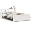 vidaXL Bed Frame with Headboard without Mattress White 160x200 cm