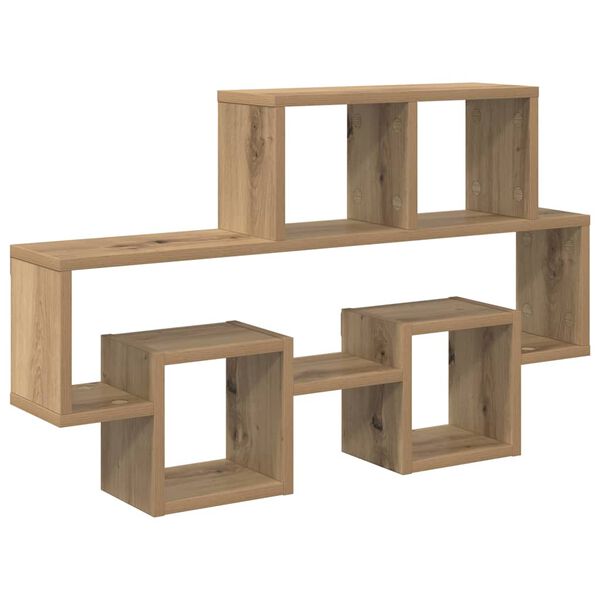 vidaXL Wall Shelf Artisan oak 82 x 15 x 51 cm Engineered wood