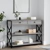 vidaXL Console Table Grey Sonoma 100x28x75 cm Engineered Wood