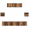 vidaXL TV Cabinet Set Wall-mounted 7 pcs Old Wood Engineered Wood