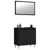 vidaXL 2 Piece Bathroom Furniture Set Black Engineered Wood