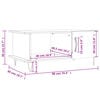 vidaXL Coffee Table Grey Sonoma 90x50x40 cm Engineered Wood