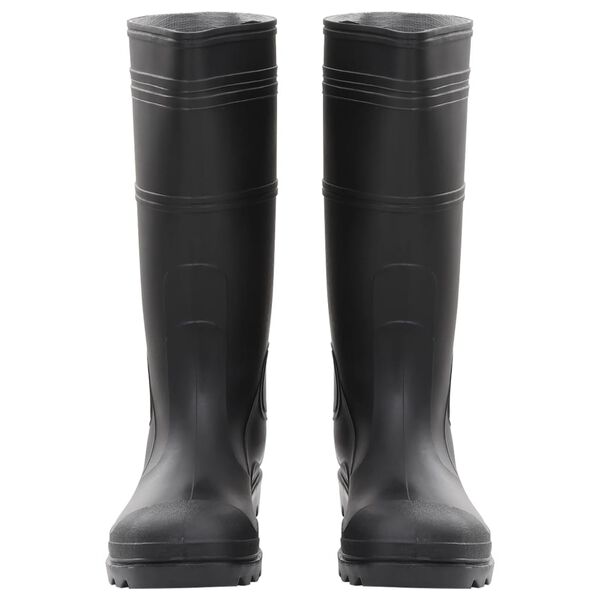 vidaXL Rain Boots Black Size 44 PVC
