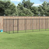 vidaXL Outdoor Dog Kennel Steel 16.94 m²