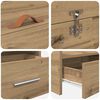 vidaXL Bed Frame with Drawer Artisan Oak 90 x 200 cm Engineered Wood