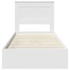 vidaXL Storage Bed with Headboard White 90 x 190 cm Engineered Wood