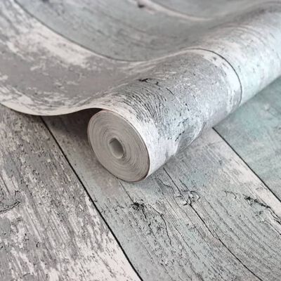 Noordwand Wallpaper Topchic Wooden Planks Grey and Blue