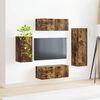 vidaXL TV Cabinet Set Wall-mounted 4 pcs Smoked Oak Engineered Wood