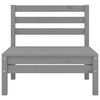 vidaXL Garden Middle Sofas 4 pcs Grey Solid Pinewood