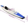 vidaXL Inflatable Kayak Blue 375x72x31 cm Polyester