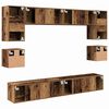 vidaXL TV Cabinet Set Wall-mounted 8 pcs Old Wood Engineered Wood