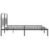 vidaXL Metal Bed Frame without Mattress with Headboard Black 180x200cm