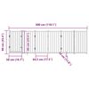 vidaXL Dog Gate with Door Foldable 6 Panels 300 cm Solid Wood Fir