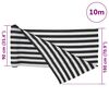 vidaXL Privacy Net Anthracite and White 1.8x10 m HDPE 75 g/m&sup2;