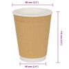 vidaXL Paper Coffee Cups 500 pcs 12oz 300ml Brown