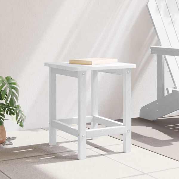 vidaXL Adirondack Side Table White 38 x 38 x 46 cm HDPE