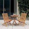 vidaXL 3 Piece Garden Dining Set Solid Wood Teak