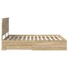 vidaXL Bed Frame with Drawer Sonoma Oak 150 x 200 cm Engineered Wood