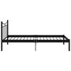 vidaXL Bed Frame without Mattress Black Metal 100x200 cm