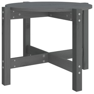 vidaXL Coffee Table Grey &Oslash; 62,5x45 cm Solid Wood Pine