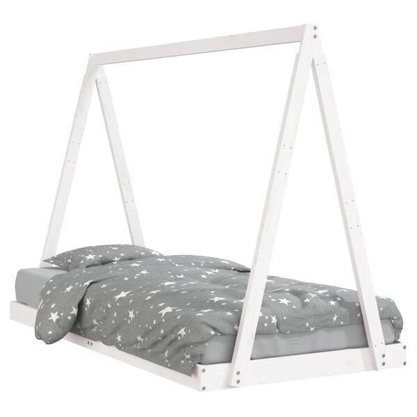 vidaXL Kids Bed Frame White 90x190 cm Solid Wood Pine