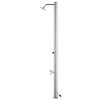 vidaXL Garden Shower with Brown Base 220 cm Stainless Steel