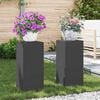 vidaXL Plant Stand 2 pcs Black 24 x 24 x 55 cm Steel