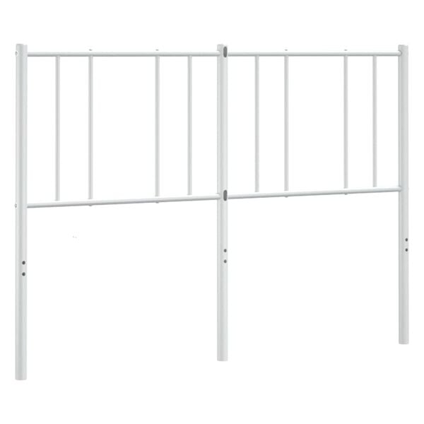 vidaXL Metal Replace Headboard White 150 cm