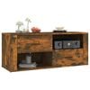 vidaXL TV Cabinet Smoked Oak 100x35x40 cm Engineered Wood