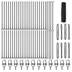 vidaXL Fence Post Grey 100 x 1 m (50 mm mesh) Steel and PVC