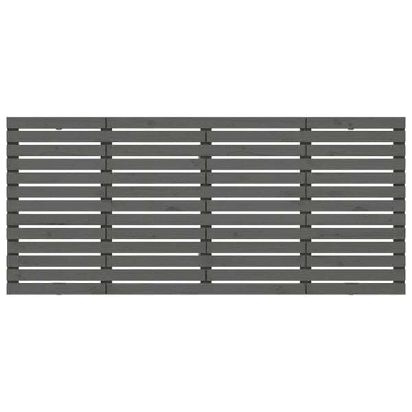 vidaXL Wall Headboard Grey 166x3x91.5 cm Solid Wood Pine