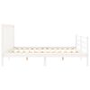 vidaXL Bed Frame without Mattress White Super King Size Solid Wood Pine