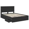 vidaXL Bed Frame with Drawer Black 140 x 200 cm Engineer Wood
