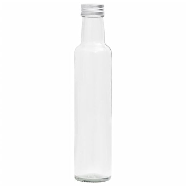 vidaXL Small Glass Bottles 260 ml with Screw Cap 10 pcs