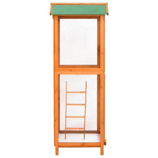 vidaXL Bird Cage 68x62x166 cm Solid Firwood